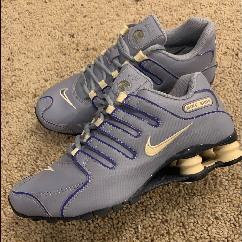 Light Hazy Blue Nike Shox Athletic Shoe